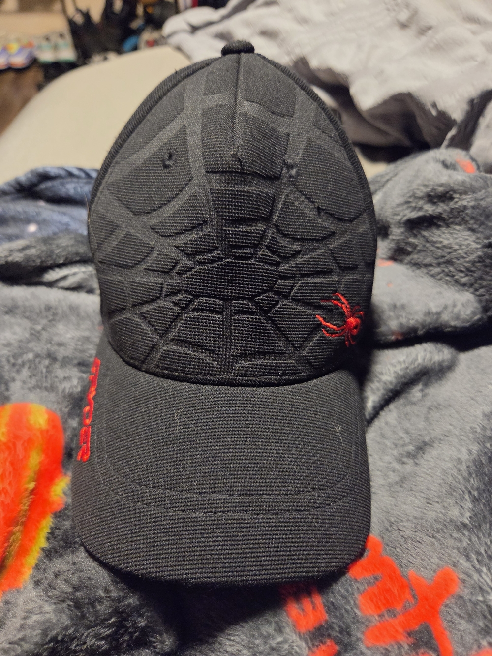 Spyder Bode Miller Collection Black Raised 3D Web Flexfit Hat L/Xl